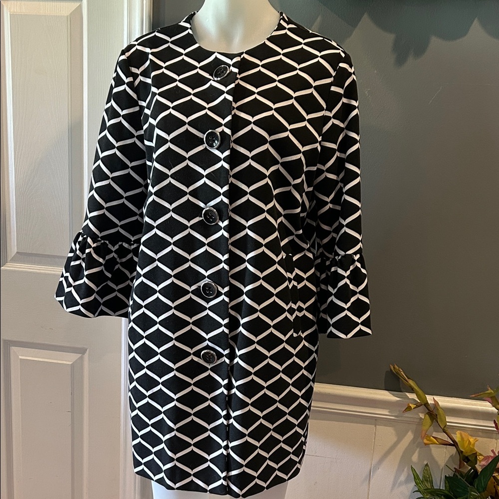 Jennie & Ray Black and White Jacket Dress